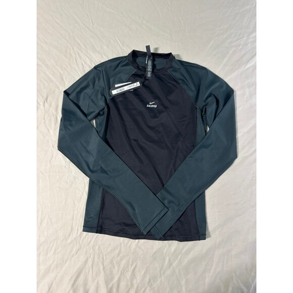 SKIMS Tops - NIKE SKIMS SHINE LONG SLEEVE CREW NECK Obsidian And Dark Teal